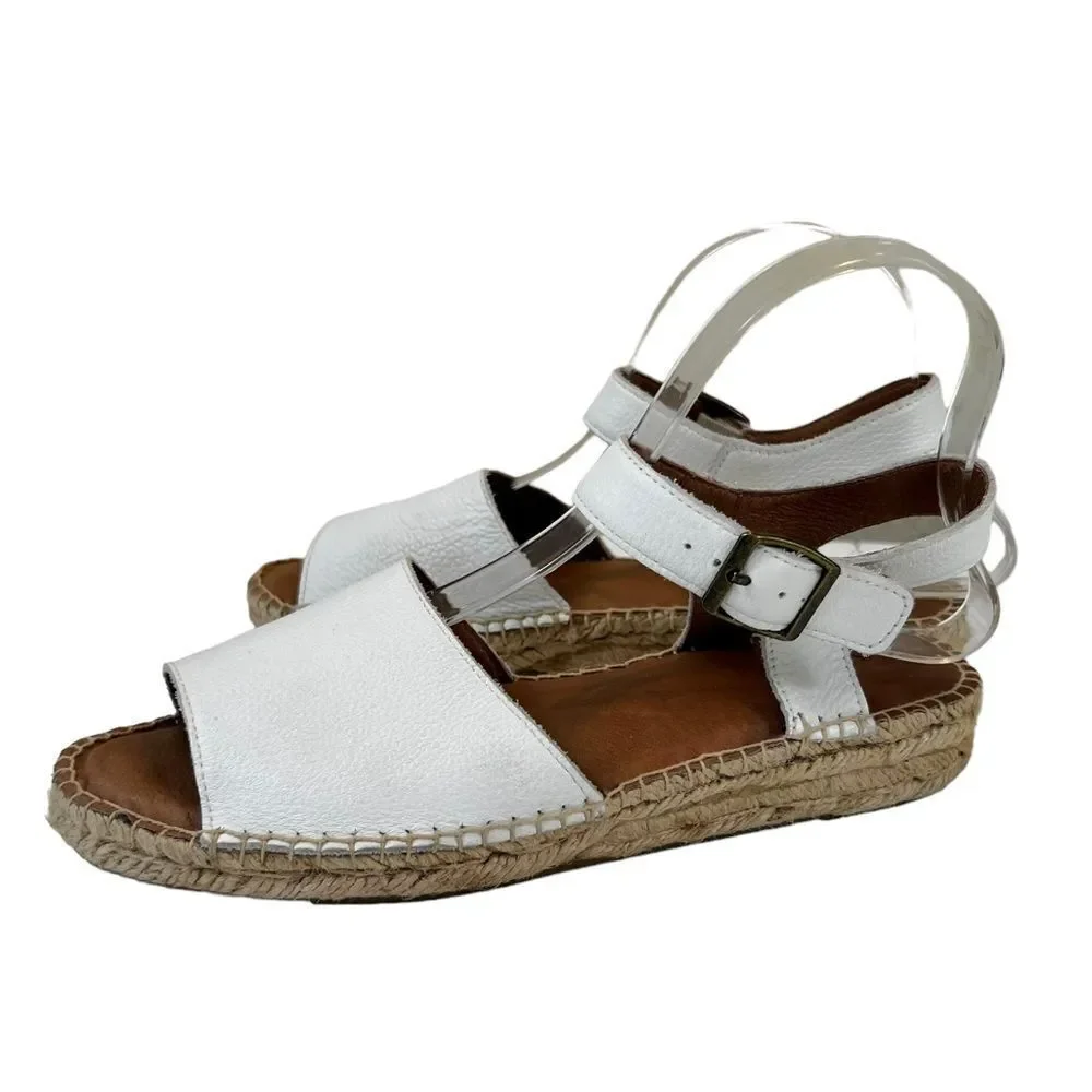 Soludos White Espadrille Sandals